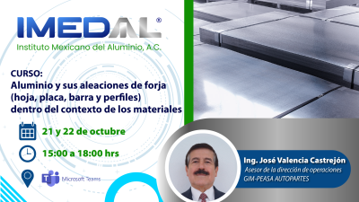 Curso: Aluminio y sus aleaciones de forja (hoja, placa, barra y perfiles) dentro del contexto de los materiales 